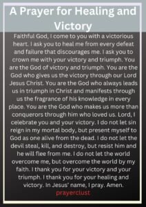 A Prayer for Healing and Victory