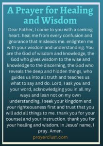 A Prayer for Healing and Wisdom