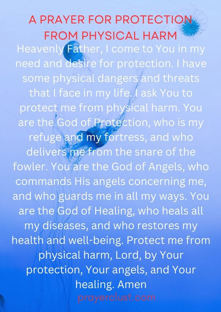 A Prayer for Protection from Physical Harm
