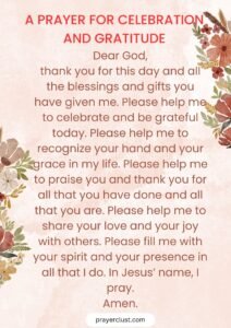 A Prayer for Celebration and Gratitude