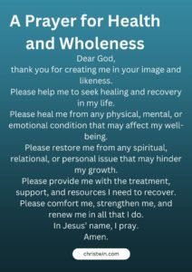 A Prayer for Health and Wholeness