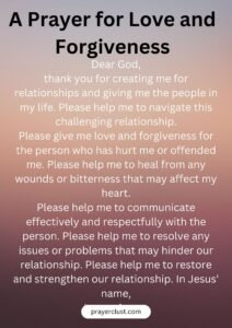 A Prayer for Love and Forgiveness