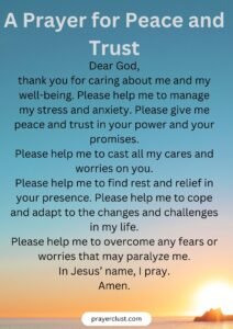A Prayer for Peace and Trust