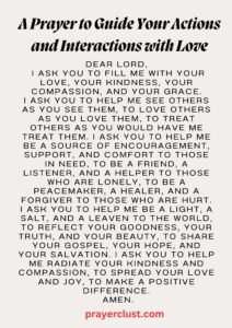 A Prayer to Guide Your Actions