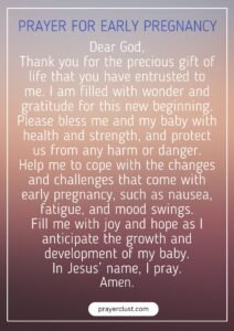 Prayer for Early Pregnancy