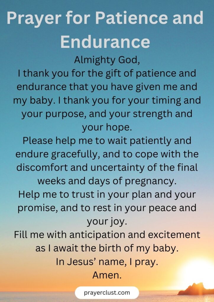 Prayer for Patience and Endurance