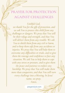 Prayer for Protection Against Challenges