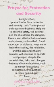 Prayer for Protection and Security