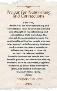 Prayer for Networking and Connections
