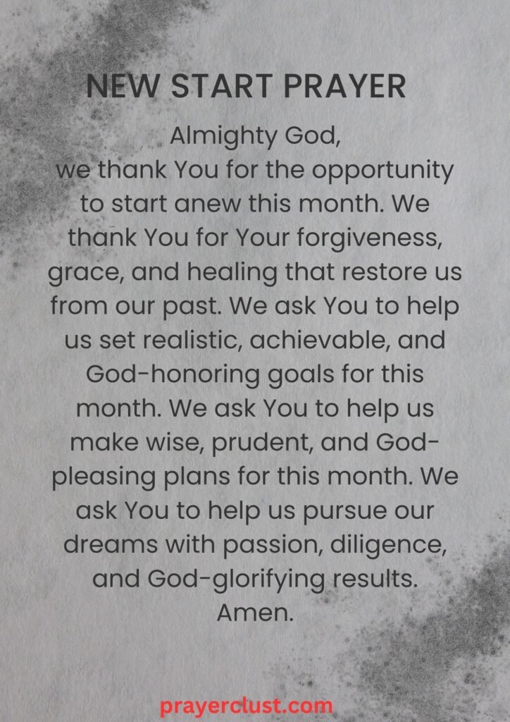 11 Strong New Month Prayers and Blessings for A fresh Start - Prayer Clust