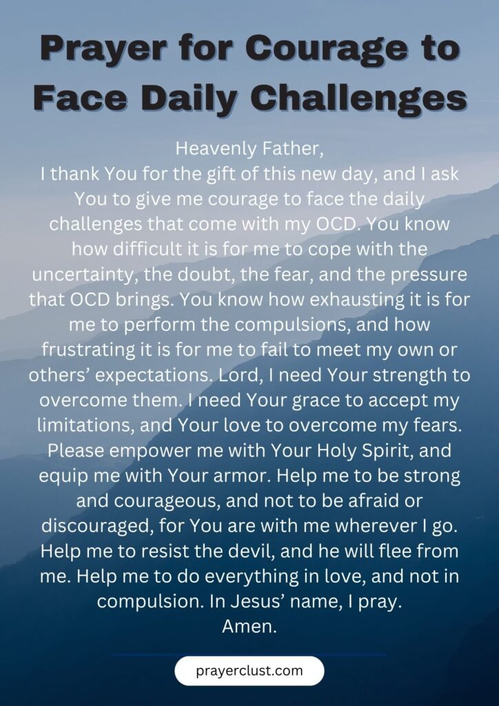 Prayer for Courage to Face Daily Challenges