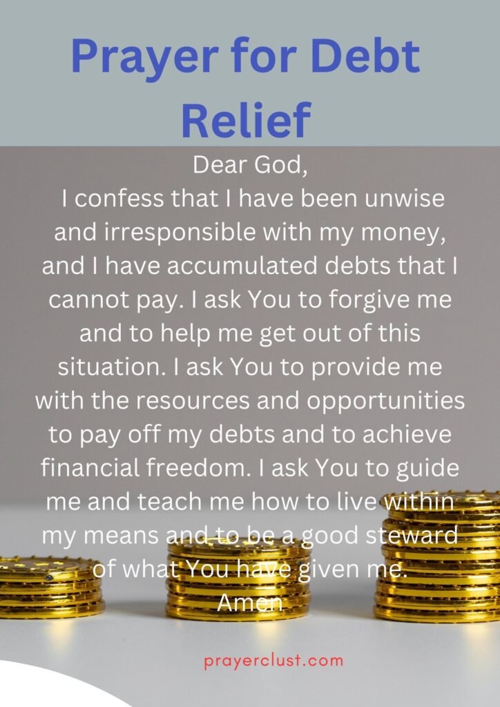 Prayer for Debt Relief