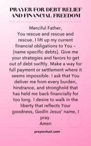 Prayer for Debt Relief and Financial Freedom
