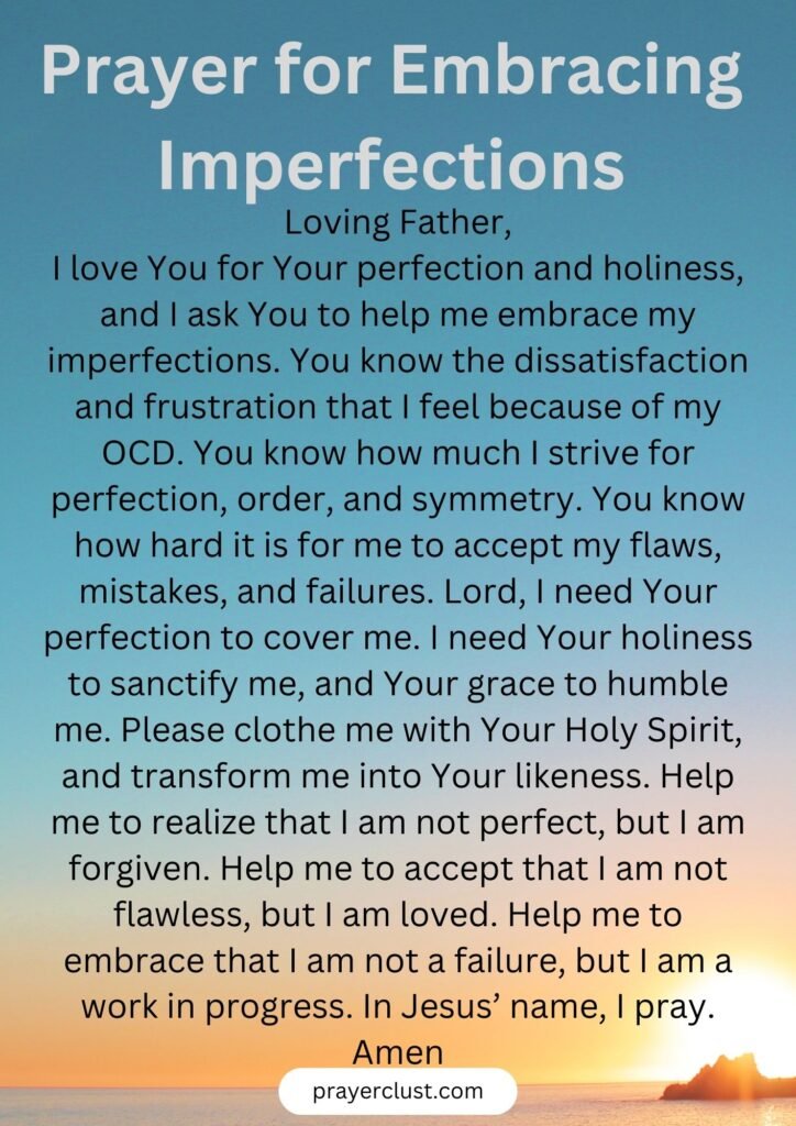 Prayer for Embracing Imperfections