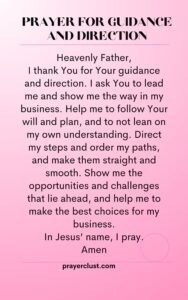 Prayer for Guidance and Direction