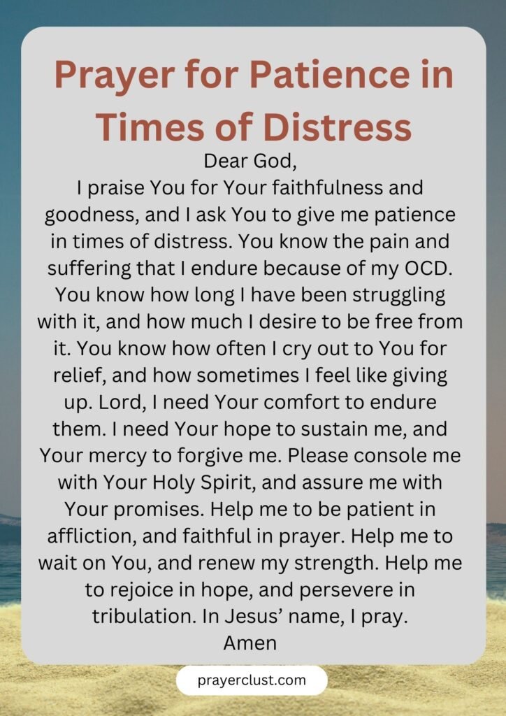 Prayer for Patience in Times of Distress