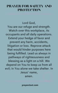 Prayer for Safety and Protection