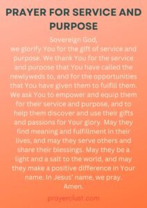 Prayer for Service and Purpose