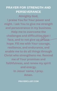 Prayer for Strength and Perseverance