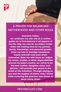 A Prayer for Balancing Motherhood and Other Roles