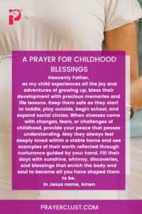 A Prayer for Childhood Blessings