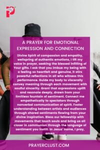 A Prayer for Emotional Expression and Connection