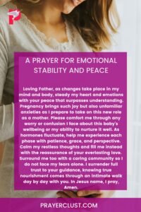 A Prayer for Emotional Stability and Peace