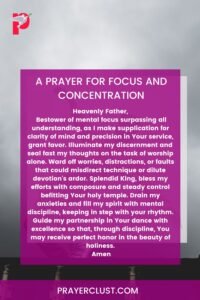 A Prayer for Focus and Concentration