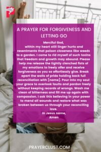 A Prayer for Forgiveness and Letting Go