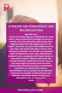 A Prayer for Forgiveness and Reconciliation