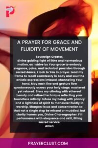 A Prayer for Grace and Fluidity of Movement