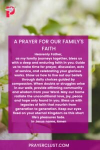 A Prayer for Our Family's Faith