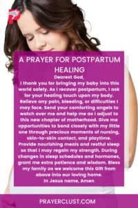 A Prayer for Postpartum Healing