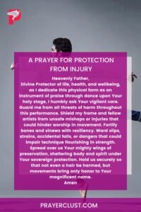 A Prayer for Protection from Injury