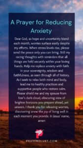 A Prayer for Reducing Anxiety
