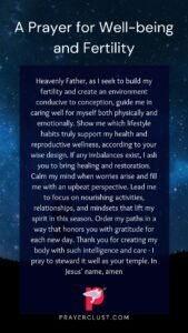 A Prayer for Well-being and Fertility