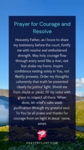 Prayer for Courage and Resolve