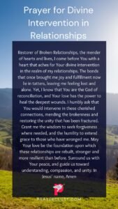 Prayer for Divine Intervention in Relationships