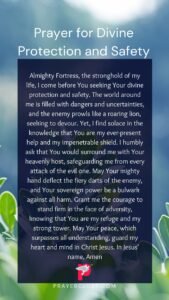Prayer for Divine Protection and Safety