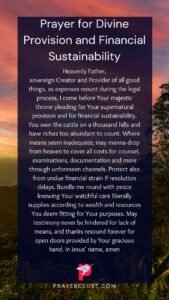 Prayer for Divine Provision and Financial Sustainability