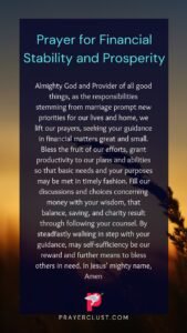 Prayer for Financial Stability and Prosperity