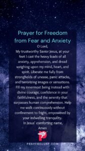 Prayer for Freedom from Fear and Anxiety