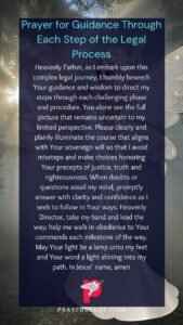 Prayer for Guidance Through Each Step of the Legal Process