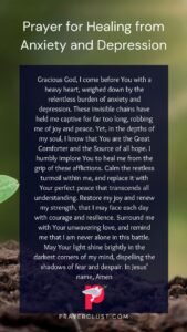 Prayer for Healing from Anxiety and Depression