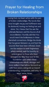 Prayer for Healing from Broken Relationships