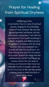Prayer for Healing from Spiritual Dryness