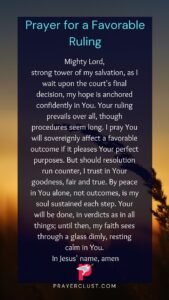 Prayer for a Favorable Ruling