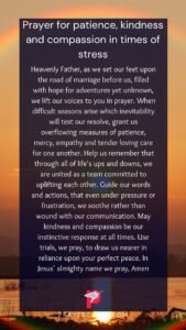 Prayer for patience, kindness and compassion in times of stress