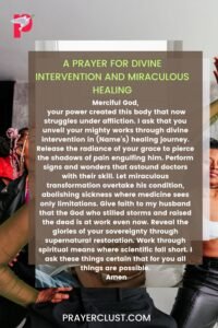 A Prayer for Divine Intervention and Miraculous Healing