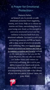 A Prayer for Emotional Protection
